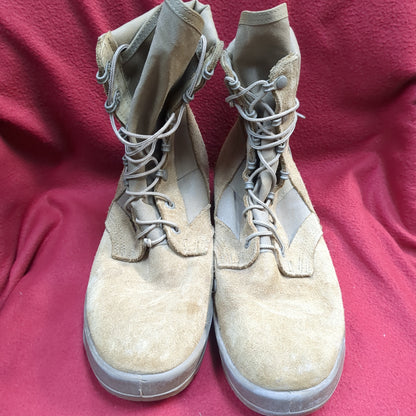 US Army 7.5 W Wide Hot Weather Combat Boots Coyote 1004 Used (BA09-ALP47)