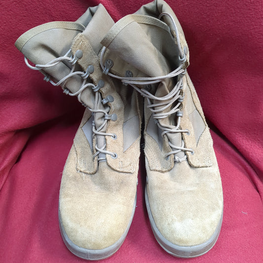 US Army 7.5 W Wide Hot Weather Combat Boots Coyote 1004 Used (FA20-ALP53)