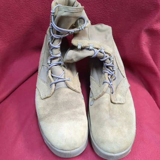 US Army 9 R Hot Weather Combat Boots Coyote 1004 Used (FA20-ALP54)