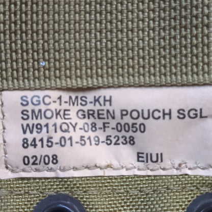 UNUSED Eagle Industries Khaki Molle Smoke Grenade Pouch (34cr- ca2-yam31)