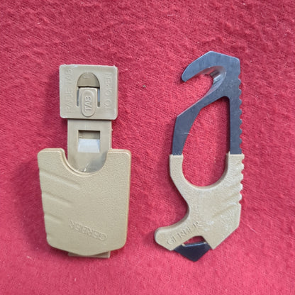 gerber rescue hook seatbelt strap cutter glass breaker case malice belt clip used (06cc- ca9-yam123)