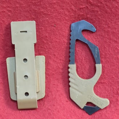 gerber rescue hook seatbelt strap cutter glass breaker case malice belt clip used (06cc- ca9-yam123)