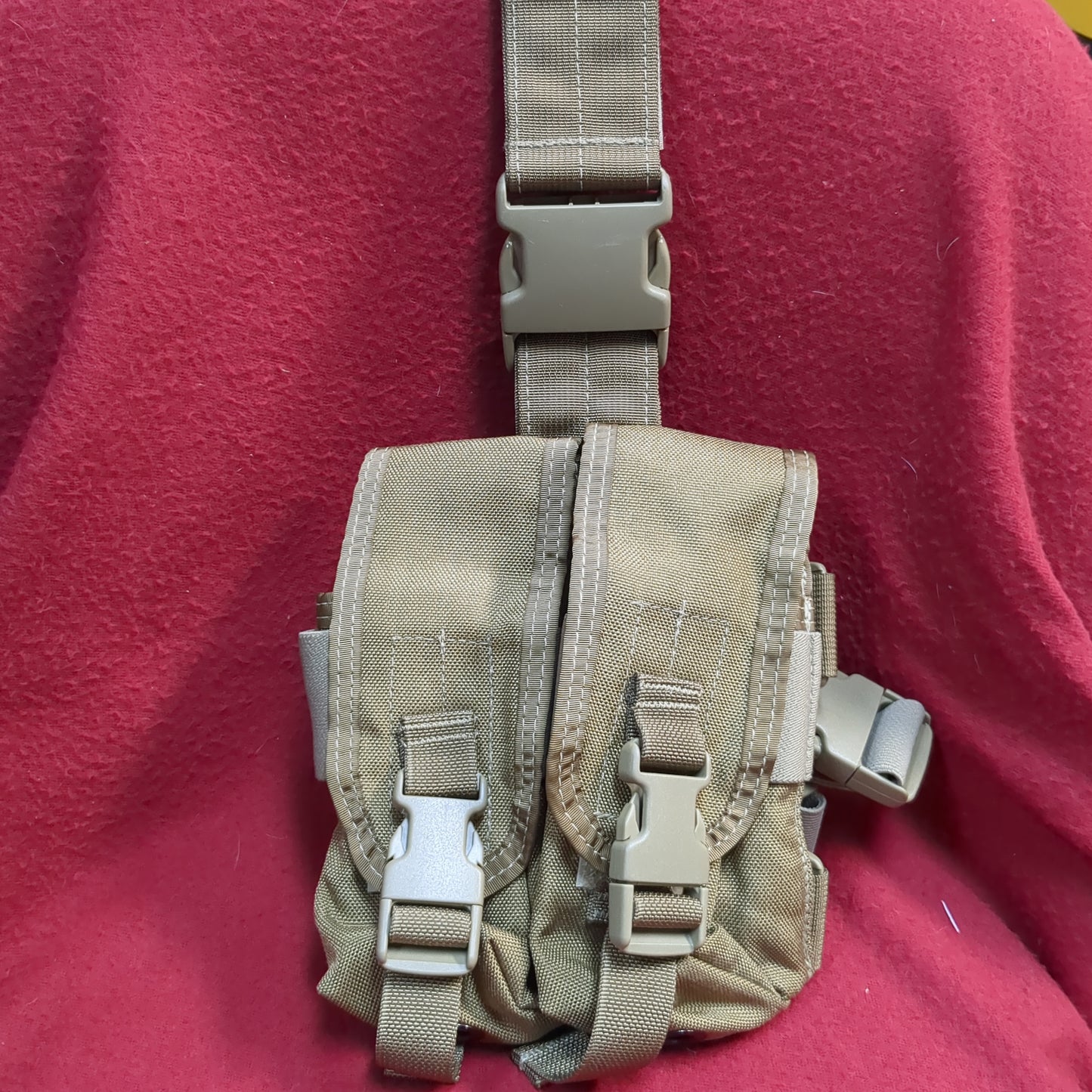Tag tactical assault gear drop leg pouch mag holder coyote good condition (ca07-yam141)