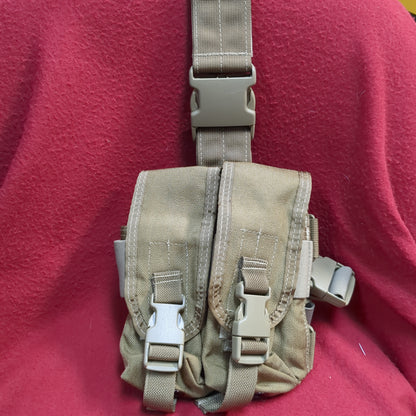 Tag tactical assault gear drop leg pouch mag holder coyote good condition (ca07-yam141)