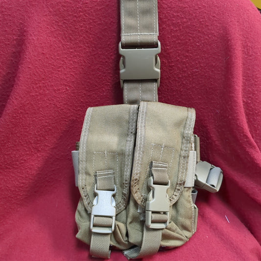 Tag tactical assault gear drop leg pouch mag holder coyote good condition (ca07-yam141)