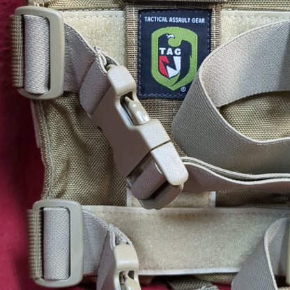 Tag tactical assault gear drop leg pouch mag holder coyote good condition (ca07-yam141)