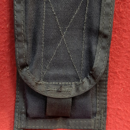 Black double mag pouch molle used  (32cr- ca7-yam148)