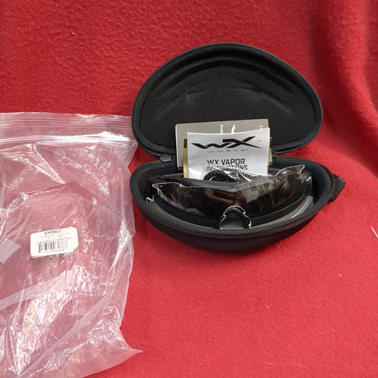 Nos usgi wiley x vapor ballistic apel eye protection clear/dark lens (cl2- (ab16-yam152)