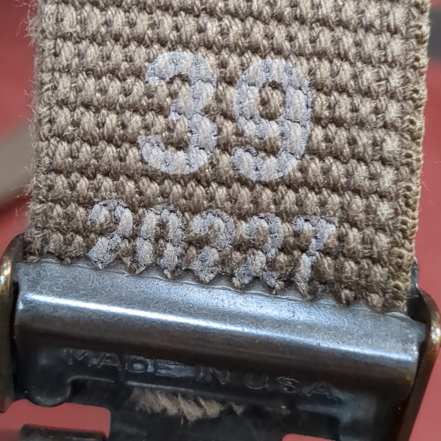us army agsu web belt 39 in w/belt buckle and tip used (dg3- ea03-PET89)