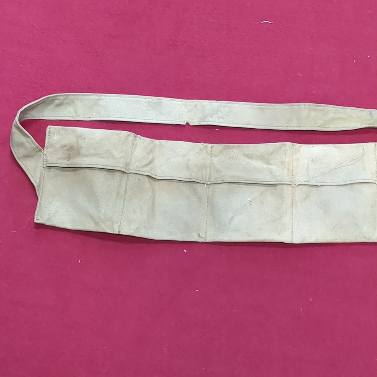Cloth Small Arms Bandolier tan used (06cc- ca9-yam184)