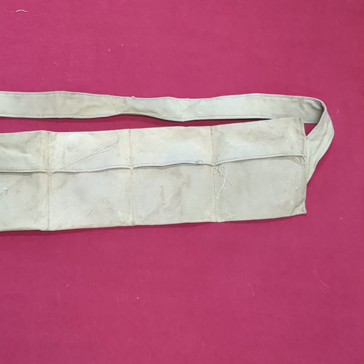 Cloth Small Arms Bandolier tan used (06cc- ca9-yam184)