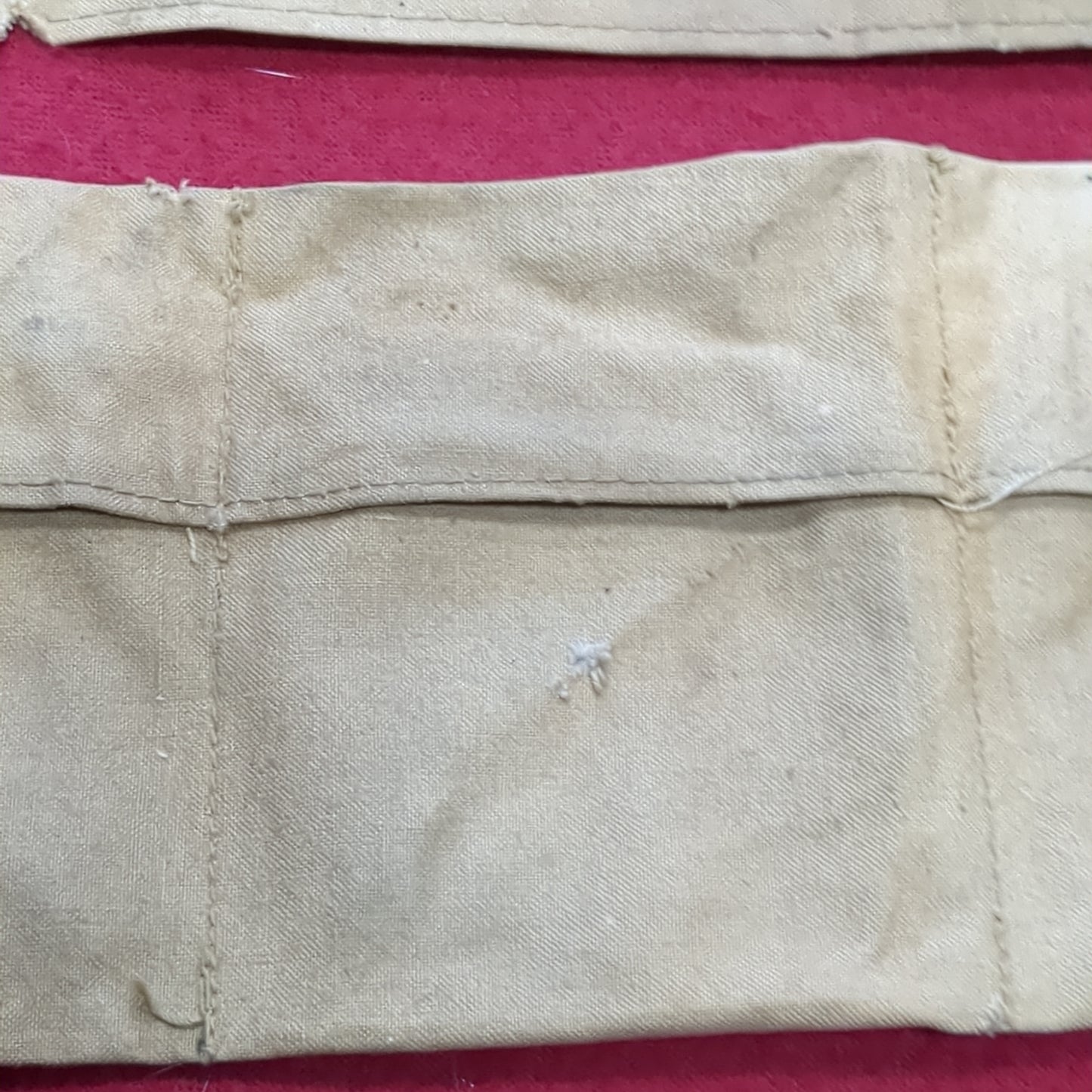 Cloth Small Arms Bandolier tan used (06cc- ca9-yam184)