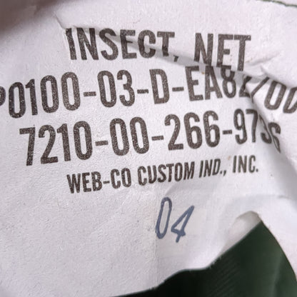 US military nos insect net protector / canopy, nsn: 7210-00-266-9736  (01cr- ca14-yam198)