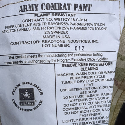 NOS Small Regular US Army Deployment Combat Pants w/ Knee Pockets ReadyOne (fb09-nos-s/r-ro-cp)