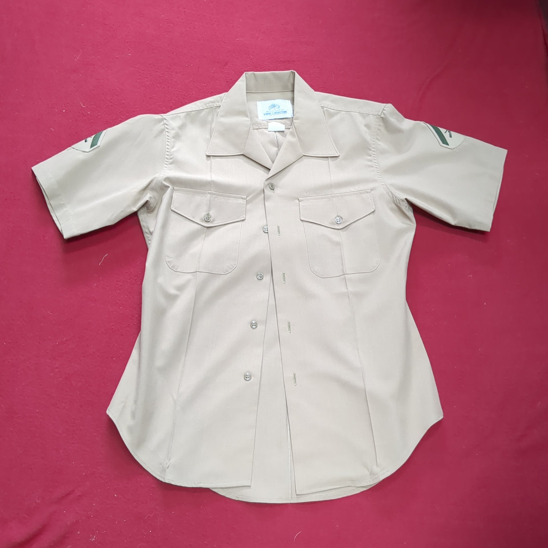 US marine corps dscp uniform khaki shirt short sleeve 15 good conditio – Gibsons Tactical Tavern