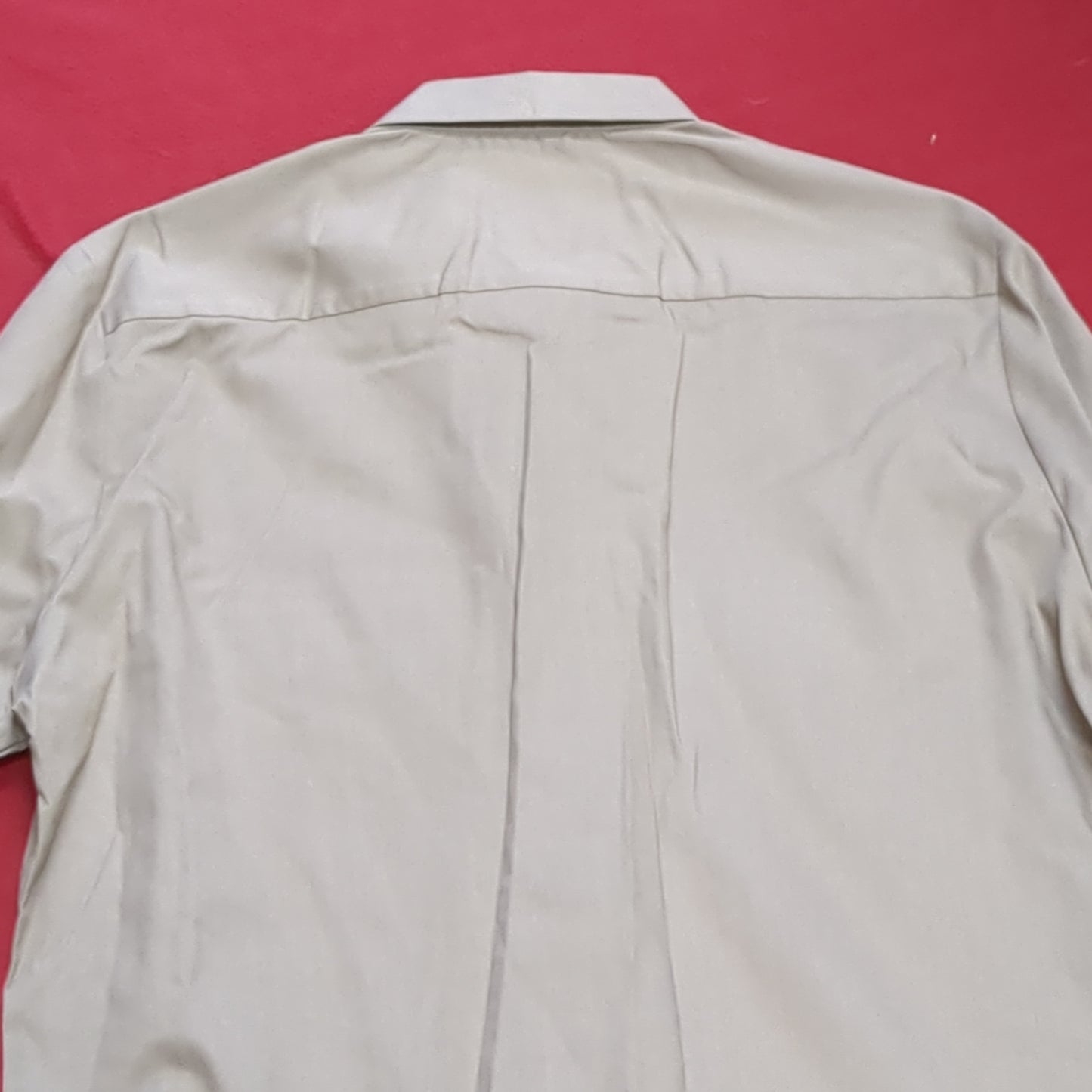 US military 16.5-34 / 35 r-c khaki man's long sleeve shirt vintage good condition  (fa12-enu14)