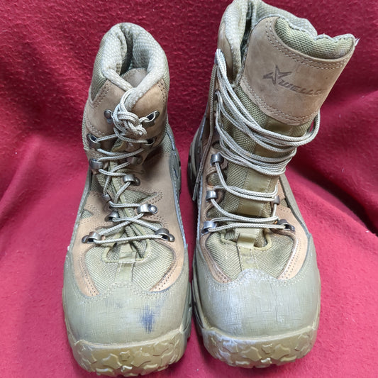 Wellco brown military hiking combat boots size 8.5 used (FA20-enu25)