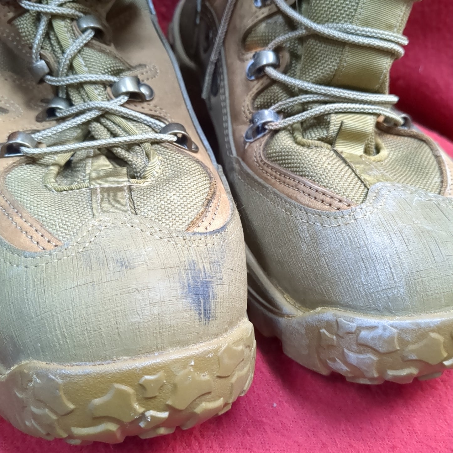 Wellco brown military hiking combat boots size 8.5 used (FA20-enu25)