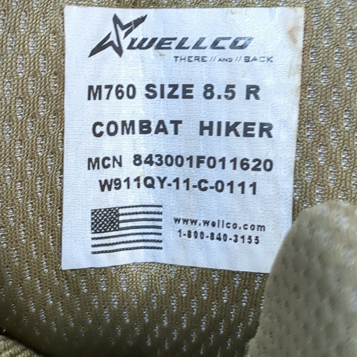 Wellco brown military hiking combat boots size 8.5 used (FA20-enu25)