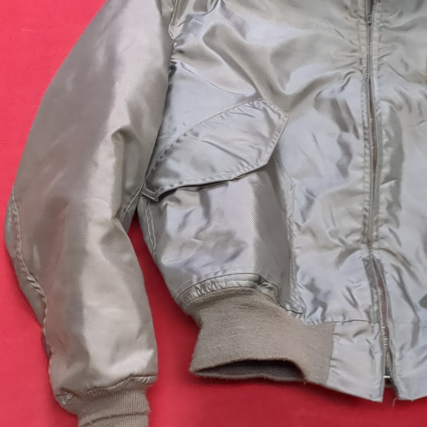 Vintage us air force flyer's men's summer type cwu-36/p bomber jacket large used (aa10-enu59)