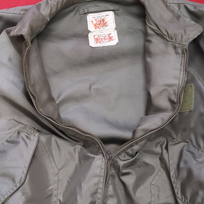 Vintage us air force flyer's men's summer type cwu-36/p bomber jacket large used (aa10-enu59)