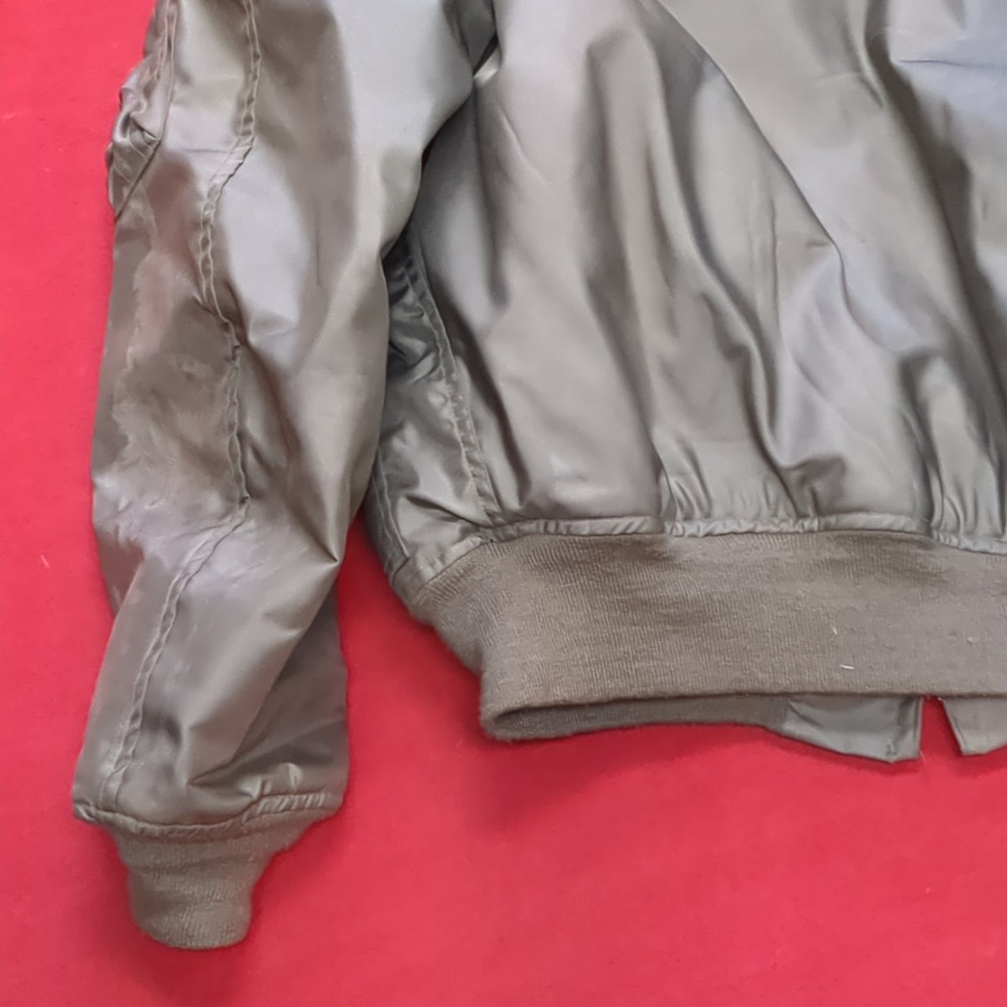 Vintage us air force flyer's men's summer type cwu-36/p bomber jacket large used (aa10-enu59)