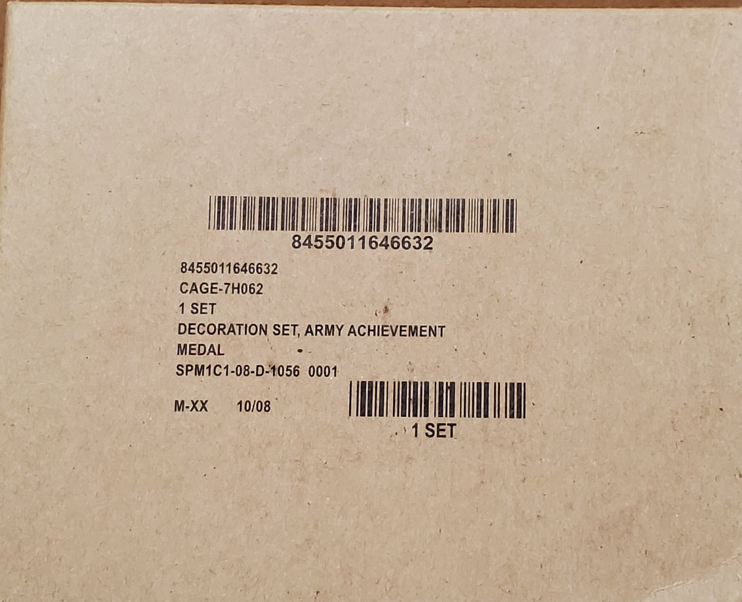 NOS VINTAGE US Army ACHIEVEMENT Medal Ribbon Lapel Pin BOX SET (7170a-6633a)