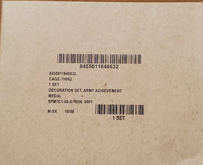 NOS VINTAGE US Army ACHIEVEMENT Medal Ribbon Lapel Pin BOX SET (7170a-6633a)