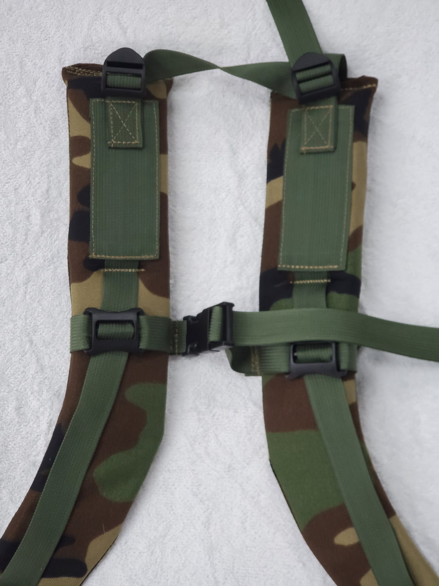 SET of Custom M81 Woodland BDU (God's Plaid) Shoulder Straps for Alice Malice Pack (WD/OD LC-3)