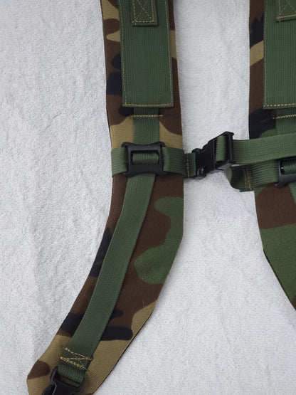 SET of Custom M81 Woodland BDU (God's Plaid) Shoulder Straps for Alice Malice Pack (WD/OD LC-3)