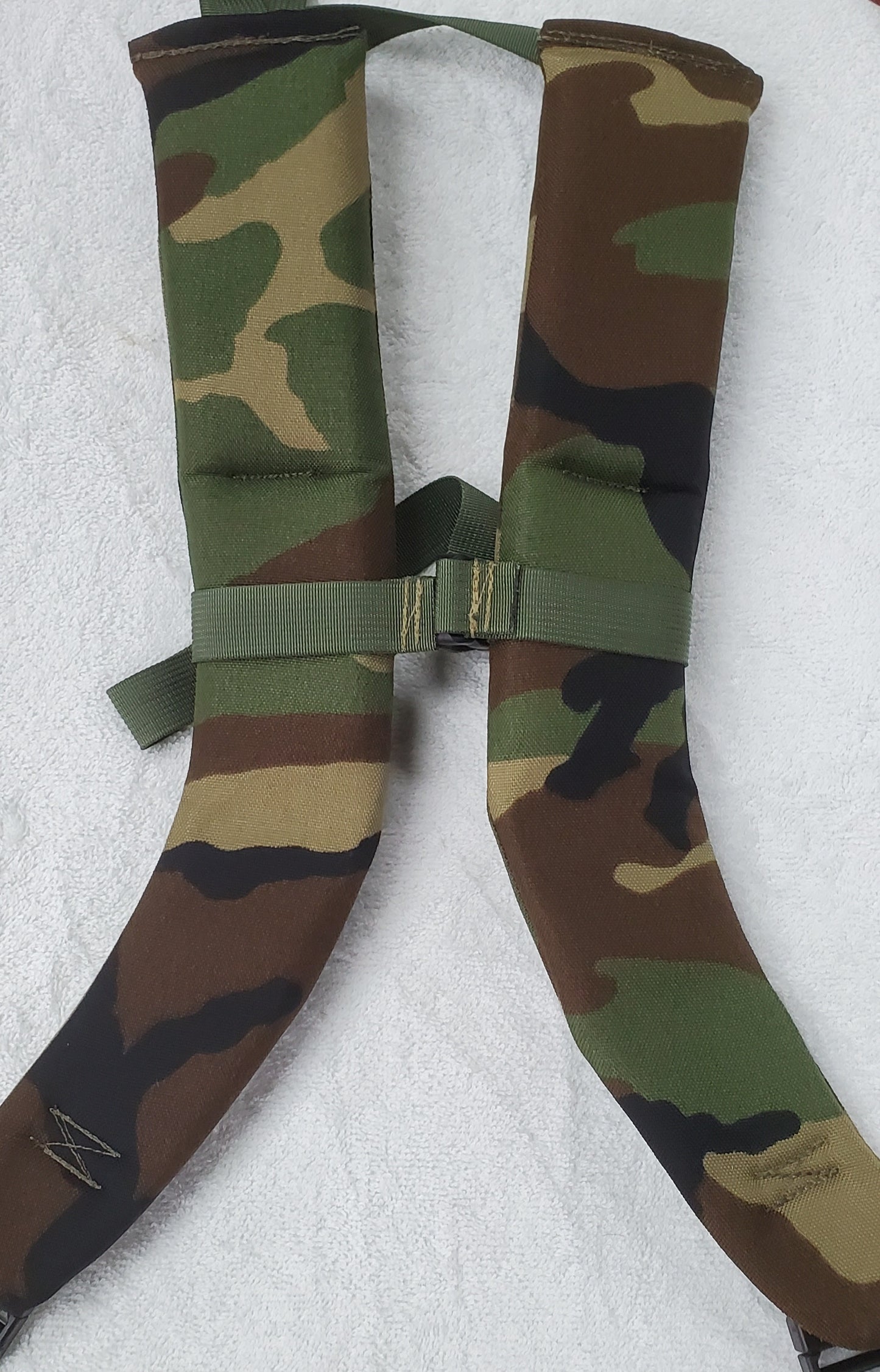 SET of Custom M81 Woodland BDU (God's Plaid) Shoulder Straps for Alice Malice Pack (WD/OD LC-3)