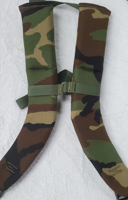 SET of Custom M81 Woodland BDU (God's Plaid) Shoulder Straps for Alice Malice Pack (WD/OD LC-3)