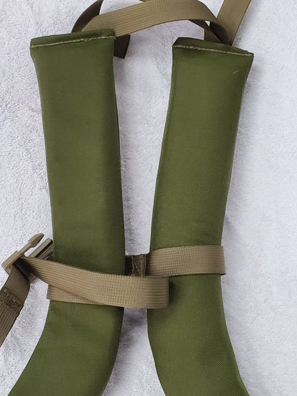 SET of Custom Olive Drab / Tan 499 Webbing Shoulder Straps w/ Sternum Strap for Alice Malice Pack (OD/499 LC-3)