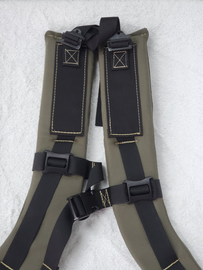 SET of Custom Ranger Green / Black Webbing Shoulder Straps Sternum Strap for Alice Malice Pack (RG/BLK LC-3)