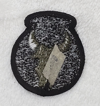 US Army 34th Infantry Division Red Bull Subdued Sew On Patch OD BLACK (bu09-34id)