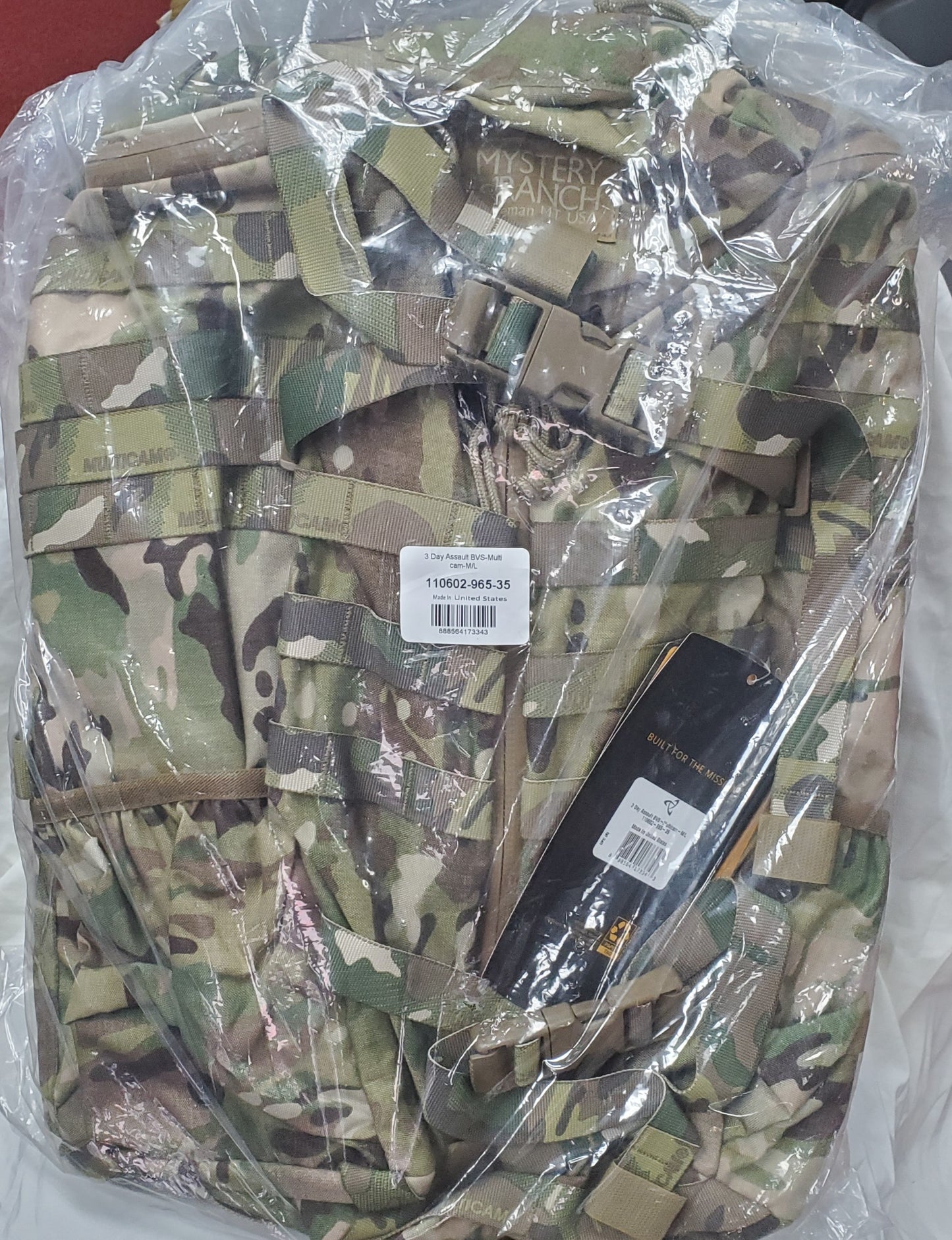 NEW - Mystery Ranch 3 Day Assault BVS Pack Backpack Multicam OCP (ec09-25jan25)