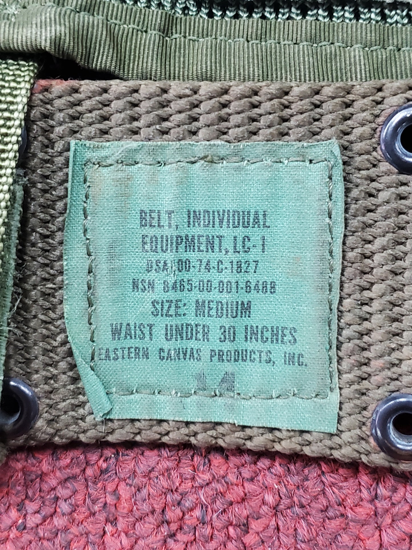 Unused 1974 Pistol Belt w/ 1994 BDU Enhanced Tactical Load Bearing Vest LC-88 Woodland (eb06-25jan31)