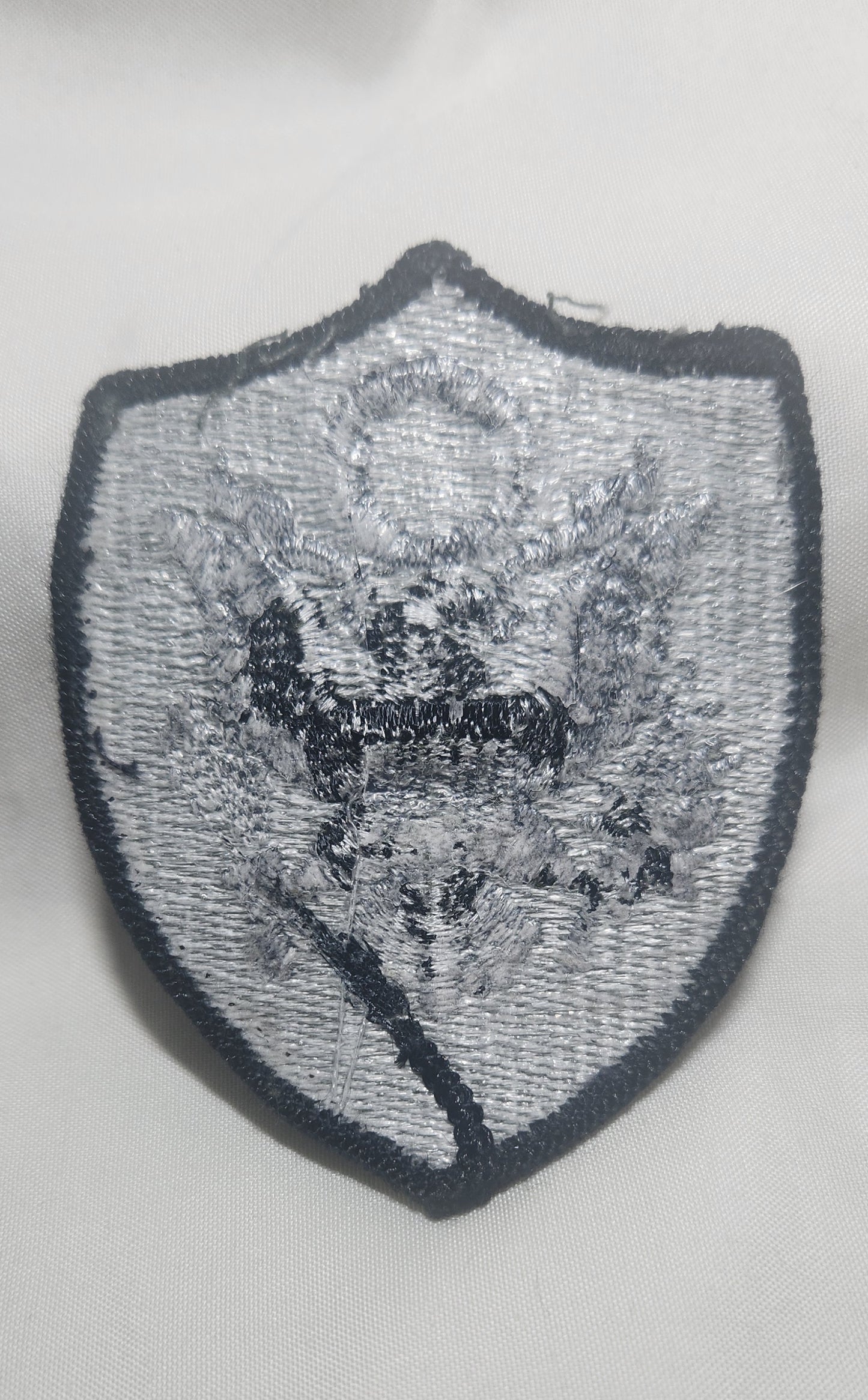 US ARMY Military Personnel & DOD Patch Sew on Patch Subdued OD Black (WSA08-MPDOD)