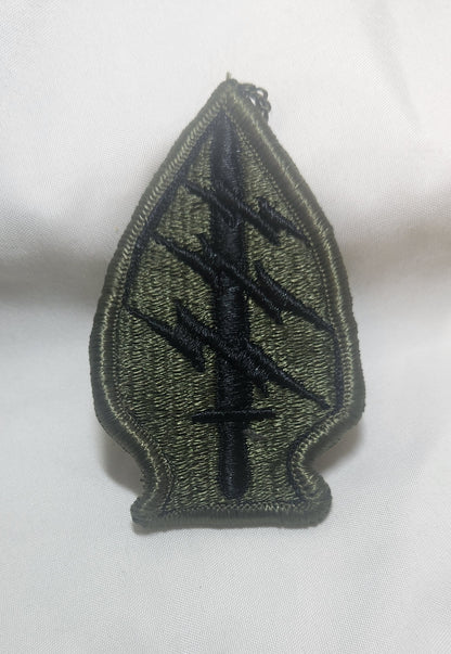 US Army Special Forces Group Patch Sew on Patch Subdued OD Black (WSA08-SF)