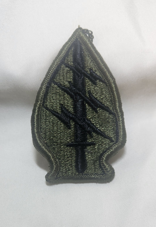 US Army Special Forces Group Patch Sew on Patch Subdued OD Black (WSA08-SF)