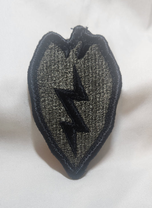 US Army 25TH INFANTRY Division Patch Sew on Patch Subdued OD Black (WSA08-25TH)