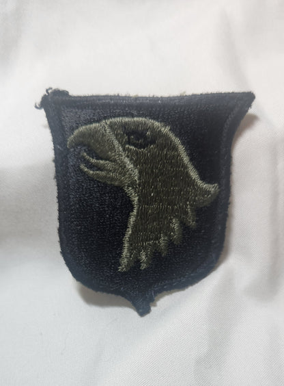 US Army 101ST AIRBORNE Division Patch Sew on Patch Subdued OD Black (WSA08-101ST)