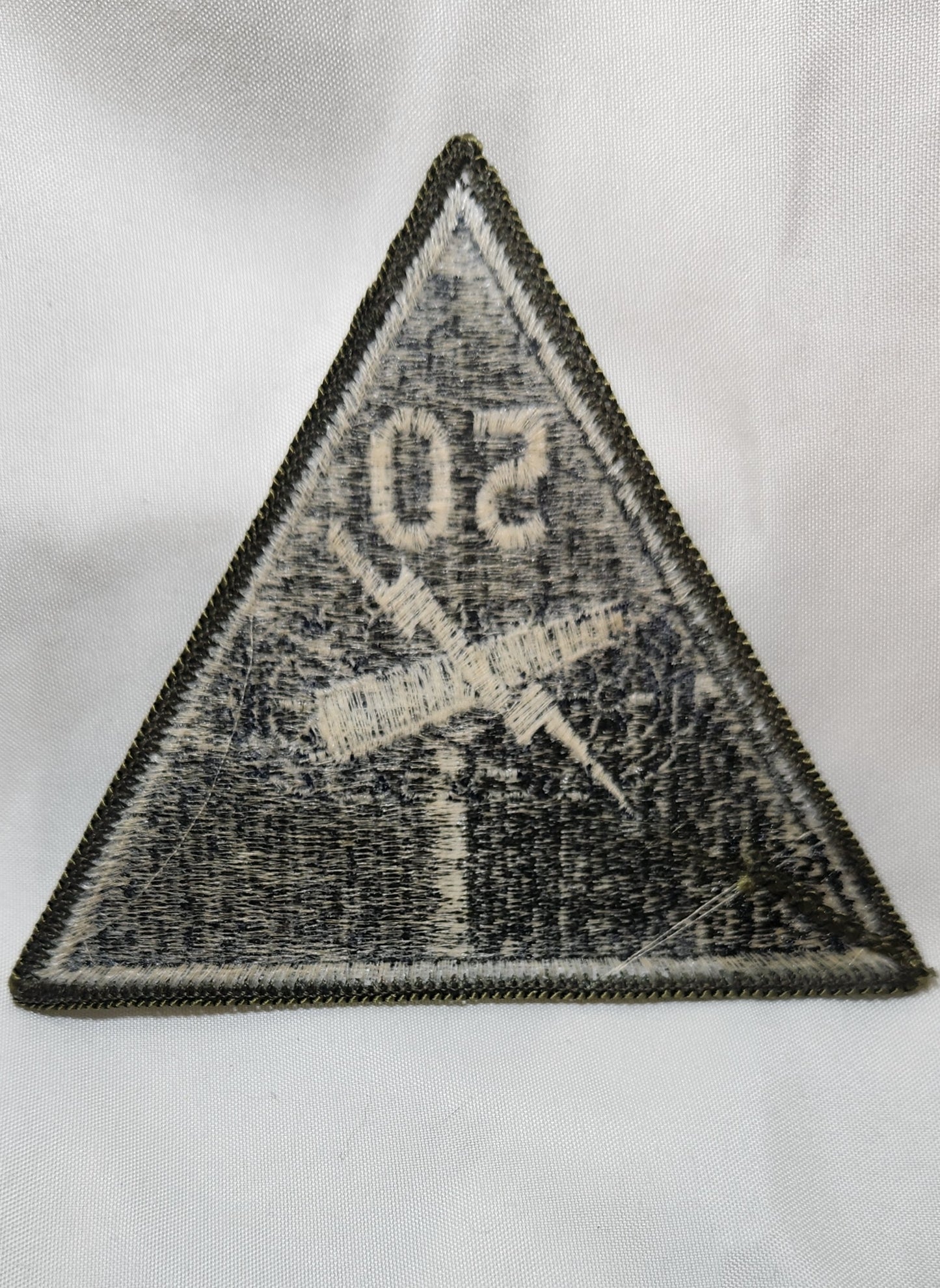 US Army 50th Armored Division Patch Sew on Patch Subdued OD Black (WSA08-50th)