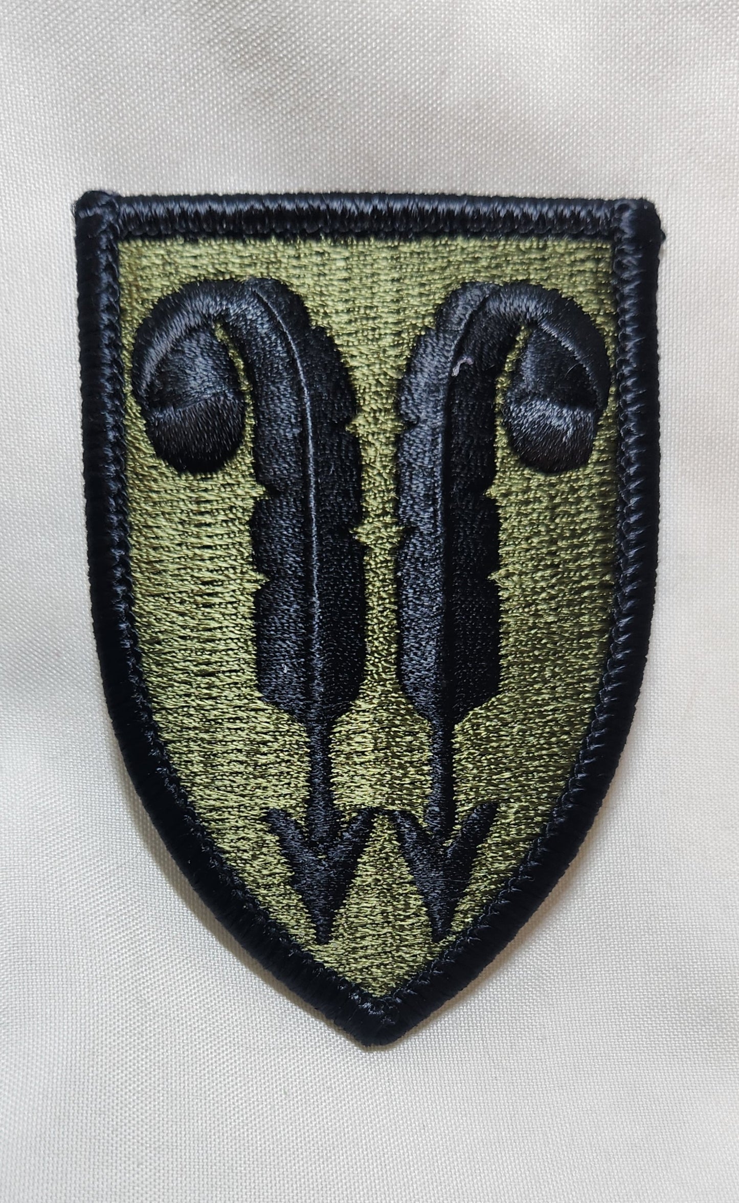 US Army 22ND SUPPORT BDE Patch Sew on Patch Subdued OD Black (WSA08-22ND)