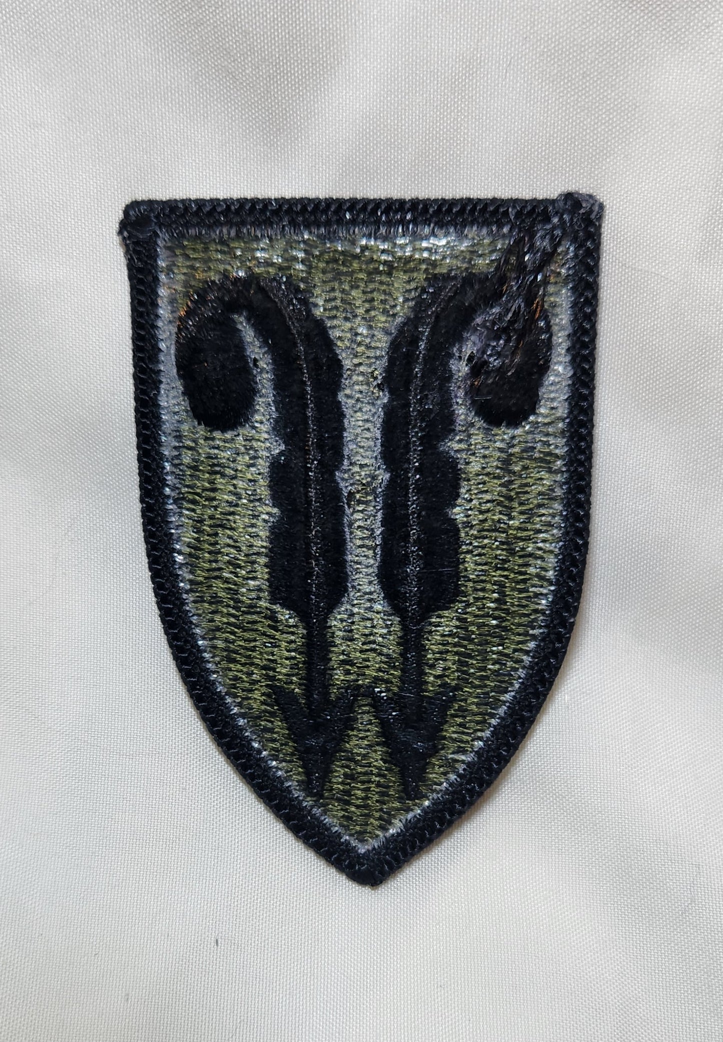 US Army 22ND SUPPORT BDE Patch Sew on Patch Subdued OD Black (WSA08-22ND)