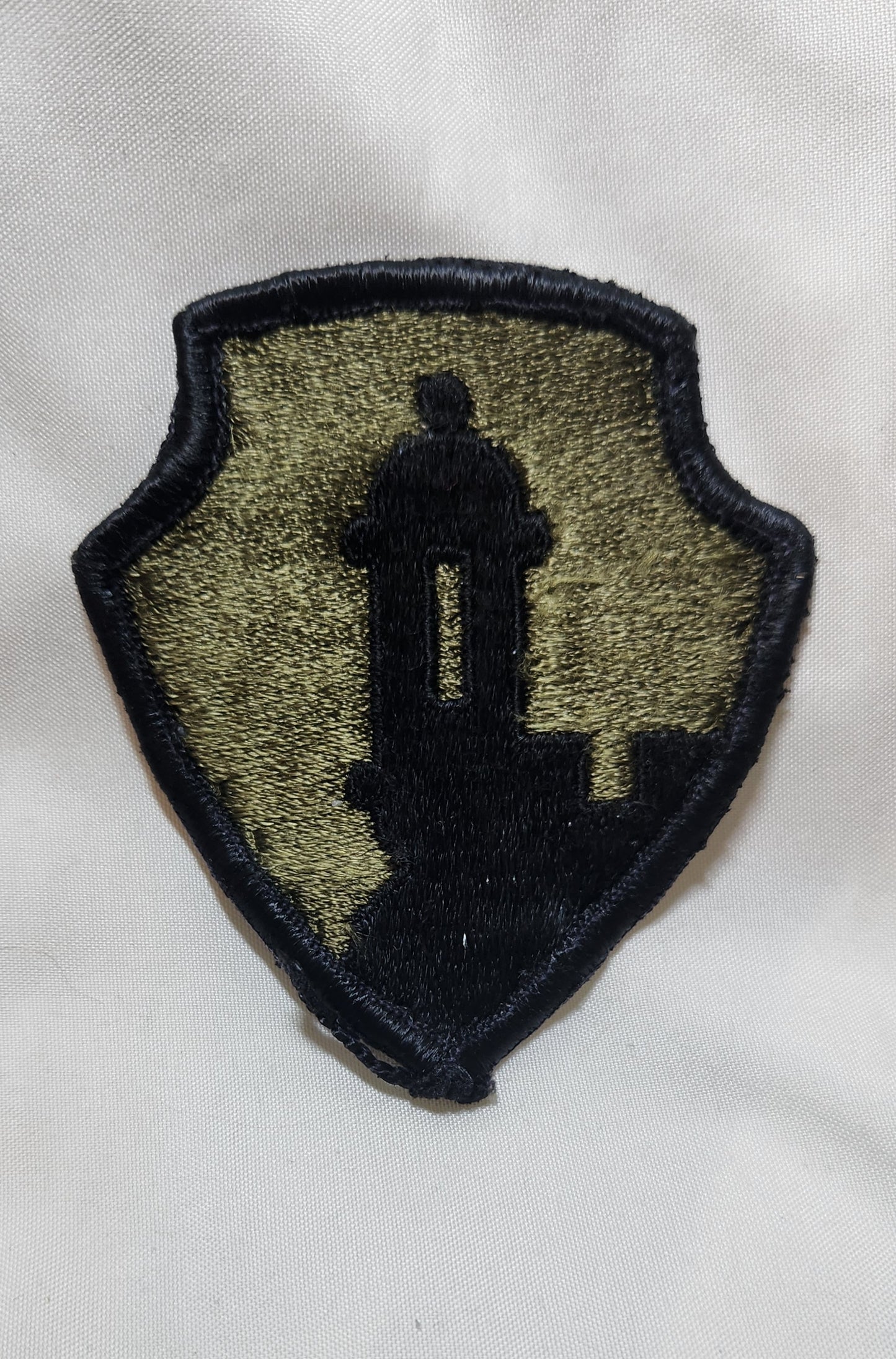 US Army 1st Mission Support Command Patch Sew on Patch Subdued OD Black (WSA08-1st)