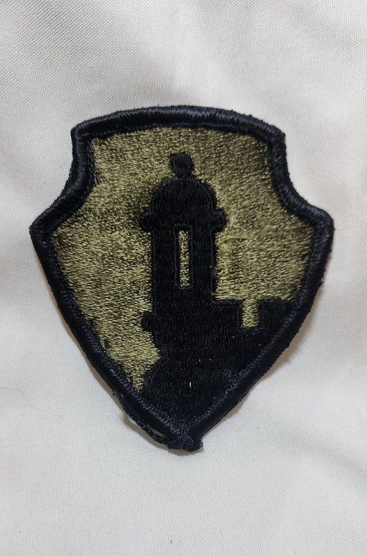 US Army 1st Mission Support Command Patch Sew on Patch Subdued OD Black (WSA08-1st)