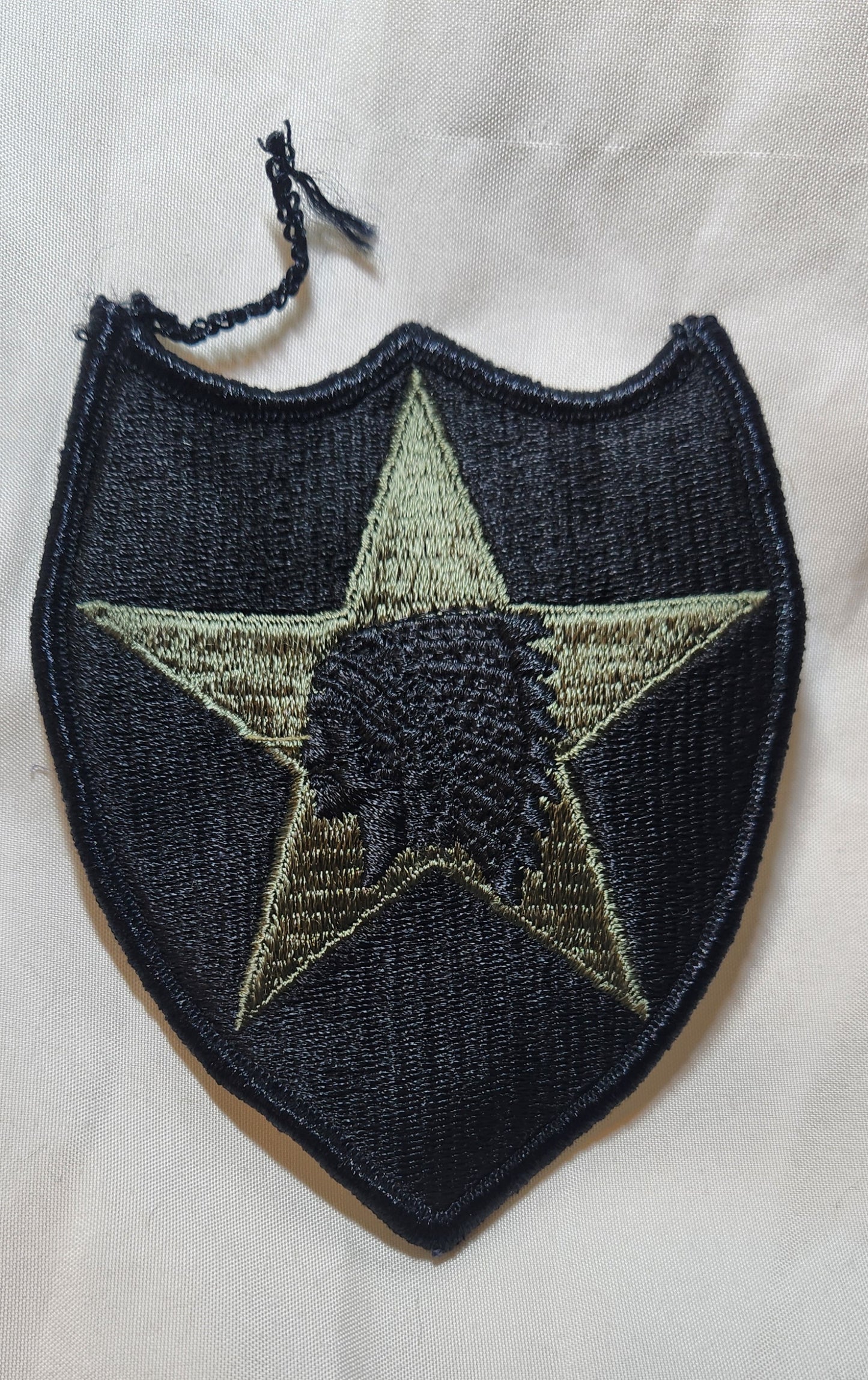 US Army 2nd Infantry Division Patch Sew on Patch Subdued OD Black (WSA08-2nd)