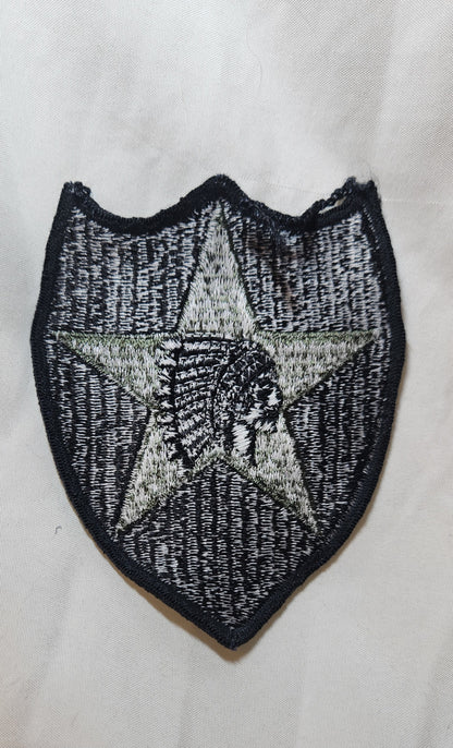 US Army 2nd Infantry Division Patch Sew on Patch Subdued OD Black (WSA08-2nd)