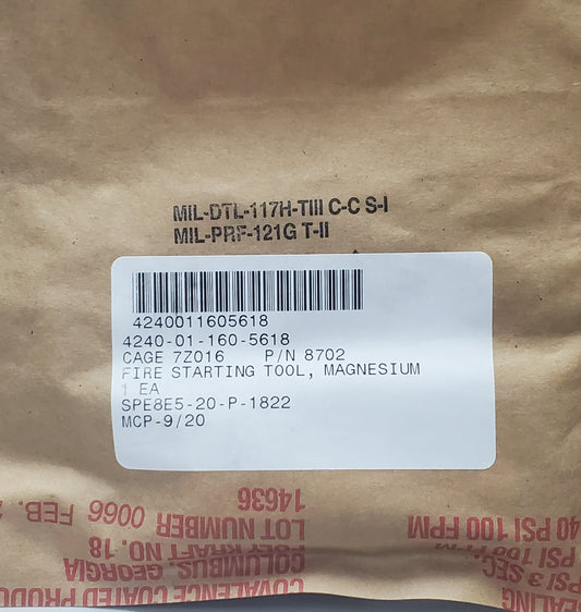 Unopened - USGI Doan Magnesium Bar Fire Starting Tool 5618 (ca13-25jan43)